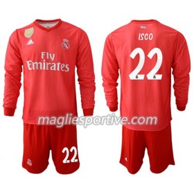 Completo Calcio Real Madrid Isco 22 Bambino Divisa Terza 2018/2019 ML